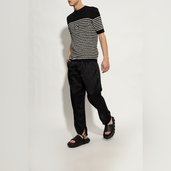 New Balmain Men’s Slide Size 44-45 Black Chunky Sandals - Picture 10 of 12